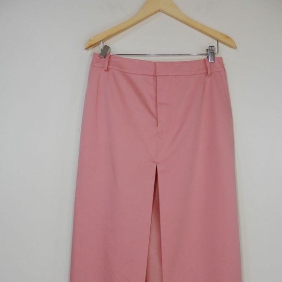 SIR. the label Giacomo Front Split Midi SKIRT Size 4 XL Pink Pockets NEW $550 - Picture 11 of 15